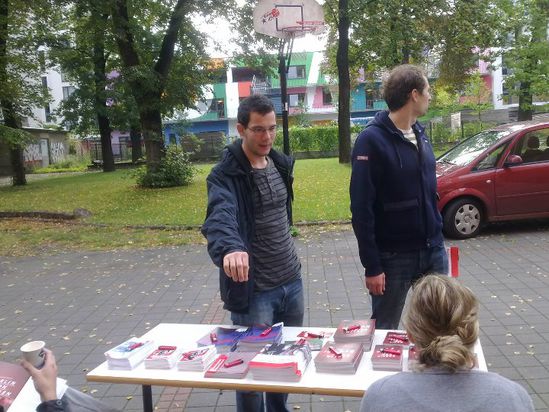 Infostand am OSZ Bürowirtschaft, Standort Pappelallee